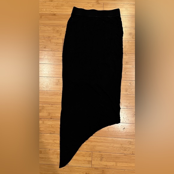 Frank And Elieen Tee Lab Asymmetrical Hem Black Skirt - Picture 2 of 5